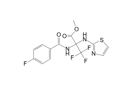 3,3,3-Trifluoro-2-(4-fluoro-benzoylamino)-2-(thiazol-2-ylamino)-propionic acid methyl ester