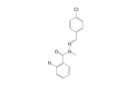 1-(4-CHLOROBENZALDEHYD)-2-METHYL-2-(2-AMINO-BENZOYL)-HYDRAZONE