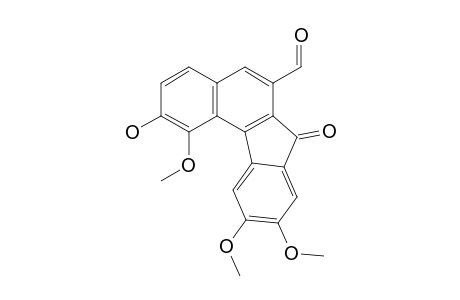 VITROFOLAL-D;2-HYDROXY-1,9,10-TRIMETHOXY-7-BENZO-[C]-FLUORENONE-6-CARBALDEHYDE