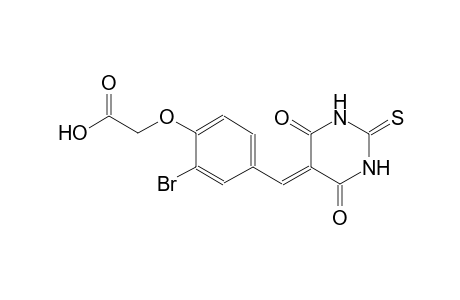 {2-bromo-4-[(4,6-dioxo-2-thioxotetrahydro-5(2H)-pyrimidinylidene)methyl]phenoxy}acetic acid