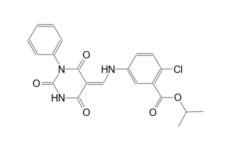 isopropyl 2-chloro-5-{[(Z)-(2,4,6-trioxo-1-phenyltetrahydro-5(2H)-pyrimidinylidene)methyl]amino}benzoate