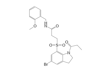 propanamide, 3-[[5-bromo-2,3-dihydro-1-(1-oxopropyl)-1H-indol-7-yl]sulfonyl]-N-[(2-methoxyphenyl)methyl]-