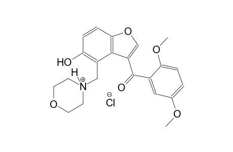 morpholinium, 4-[[3-(2,5-dimethoxybenzoyl)-5-hydroxy-4-benzofuranyl]methyl]-, chloride