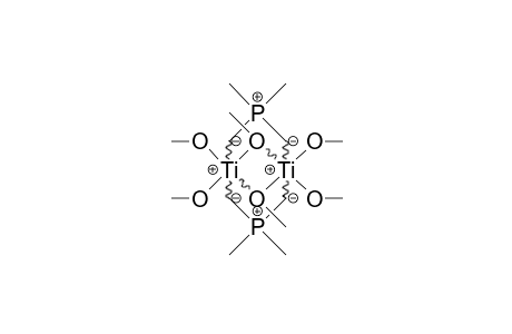 Sym-bis(.my.-dimethyl-phosphonium-bismethylide)-di.my.-methoxy-tetramethoxy dititanium(iv)