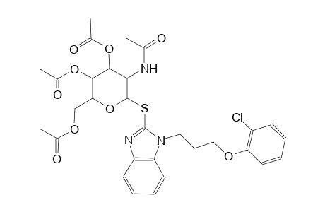 beta-D-glucopyranoside, 1-[3-(2-chlorophenoxy)propyl]-1H-benzimidazol-2-yl 2-(acetylamino)-2-deoxy-1-thio-, 3,4,6-triacetate