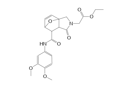 ethyl 2-{6-[(3,4-dimethoxyphenyl)carbamoyl]-4-oxo-10-oxa-3-azatricyclo[5.2.1.0¹,⁵]dec-8-en-3-yl}acetate