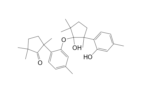 1-[2-(2-(2-hydroxy-4-methylphenyl)-2,5,5-trimethyl-1-hydroxycyclopentyl)oxy-4-methylphenyl]-1,3,3-trimethylcyclopentan-2-one