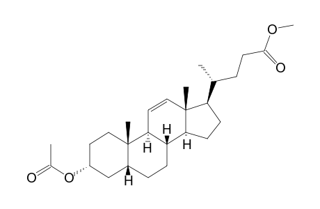 Chol-11-en-24-oic acid, 3-(acetyloxy)-, methyl ester, (3.alpha.,5.beta.)-