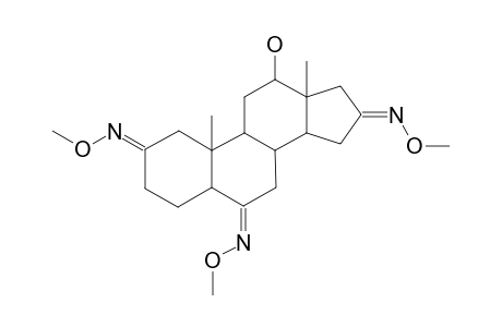 5.ALPHA.-ANDROSTAN-12.BETA.-OL-2,6,16-TRIONE(2,6,16-TRI-O-METHYLOXIME)