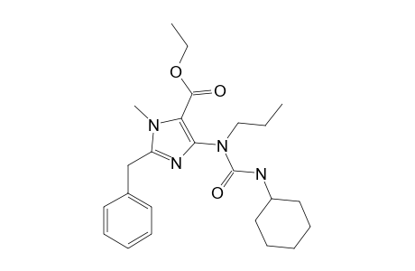 2-(benzyl)-5-(cyclohexylcarbamoyl-propyl-amino)-3-methyl-imidazole-4-carboxylic acid ethyl ester