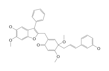 PHENYLBENZOFURAN-I;2-[4,5-DIMETHOXY-5-(3-META-HYDROXYPHENYL-TRANS-ALLYL)-CYCLOHEXA-3,6-DIEN-2-ON-1-YLMETHYL]-5-HYDROXY-6-METHOXY-3-PHENYLBENZOFURAN
