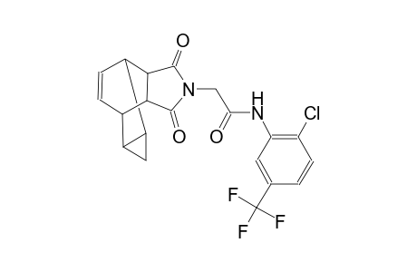 N-[2-chloro-5-(trifluoromethyl)phenyl]-2-(3,5-dioxo-4-azatetracyclo[5.3.2.0~2,6~.0~8,10~]dodec-11-en-4-yl)acetamide