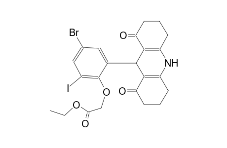 ethyl [4-bromo-2-(1,8-dioxo-1,2,3,4,5,6,7,8,9,10-decahydro-9-acridinyl)-6-iodophenoxy]acetate