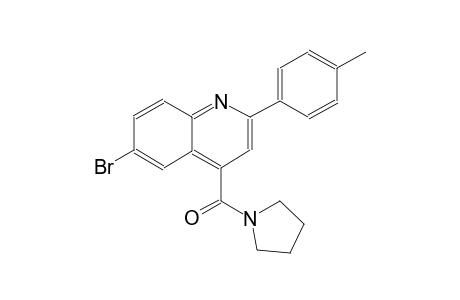 6-bromo-2-(4-methylphenyl)-4-(1-pyrrolidinylcarbonyl)quinoline