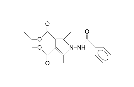 1-Benzoylamino-3-ethoxycarbonyl-4-methoxycarbonyl-2,5-dimethyl-pyrrole