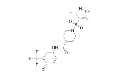 N-[4-chloro-3-(trifluoromethyl)phenyl]-1-[(3,5-dimethyl-1H-pyrazol-4-yl)sulfonyl]-4-piperidinecarboxamide