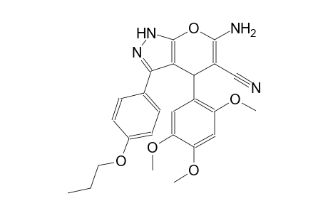 6-amino-3-(4-propoxyphenyl)-4-(2,4,5-trimethoxyphenyl)-1,4-dihydropyrano[2,3-c]pyrazole-5-carbonitrile