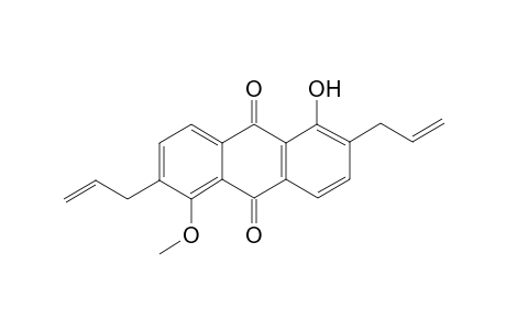 1-Hydroxy-5-methoxy-2,6-bis(prop-2'-enyl)anthraquinone