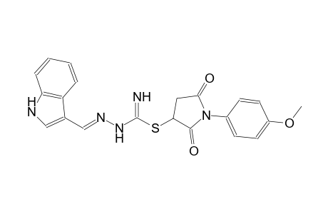 1H-indole, 3-[(E)-[[imino[[1-(4-methoxyphenyl)-2,5-dioxo-3-pyrrolidinyl]thio]methyl]hydrazono]methyl]-