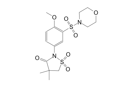 3-isothiazolidinone, 2-[4-methoxy-3-(4-morpholinylsulfonyl)phenyl]-4,4-dimethyl-, 1,1-dioxide