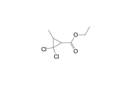 Cyclopropanecarboxylic acid, 2,2-dichloro-3-methyl-, ethyl ester