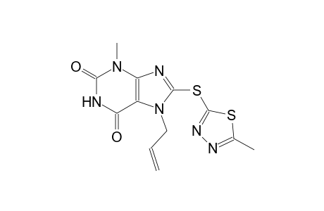 7-allyl-3-methyl-8-[(5-methyl-1,3,4-thiadiazol-2-yl)sulfanyl]-3,7-dihydro-1H-purine-2,6-dione