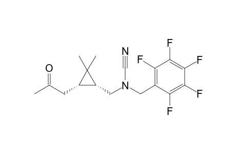 (Pentafluorobenzyl)[(1R,3S)-2,2-dimethyl-3-(2-oxopropyl)cyclopropylmethyl]cyanamide