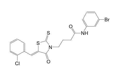 N-(3-bromophenyl)-4-[(5Z)-5-(2-chlorobenzylidene)-4-oxo-2-thioxo-1,3-thiazolidin-3-yl]butanamide