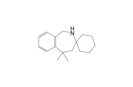 5,5-dimethyl-1,2,4,5-tetrahydrospiro[benzo[c]azepine-3,1'-cyclohexane]