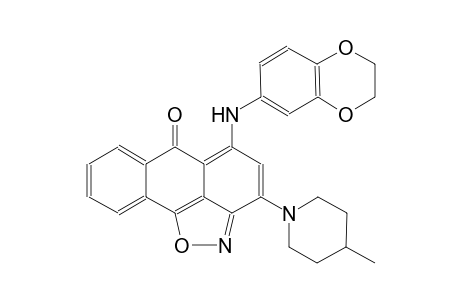 6H-anthra[1,9-cd]isoxazol-6-one, 5-[(2,3-dihydro-1,4-benzodioxin-6-yl)amino]-3-(4-methyl-1-piperidinyl)-