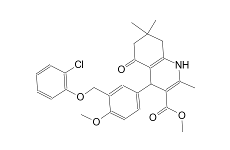 methyl 4-{3-[(2-chlorophenoxy)methyl]-4-methoxyphenyl}-2,7,7-trimethyl-5-oxo-1,4,5,6,7,8-hexahydro-3-quinolinecarboxylate