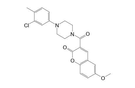 3-[4-(3-chloranyl-4-methyl-phenyl)piperazin-1-yl]carbonyl-6-methoxy-chromen-2-one