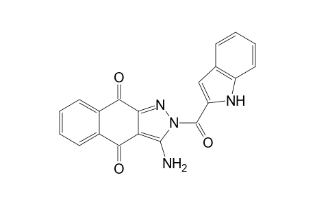 3-Amino-2-(1H-indole-2-carbonyl)-2H-benzo[f]-indazole-4,9-dione