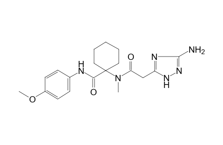 1-[2-(3-azanyl-1H-1,2,4-triazol-5-yl)ethanoyl-methyl-amino]-N-(4-methoxyphenyl)cyclohexane-1-carboxamide