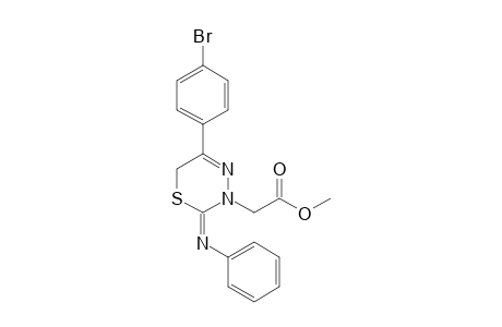 5-(4-Bromophenyl)-3-methoxycarbonylmethyl-2-phenylimino-3,6-dihydro-2H-1,3,4-thiadiazine