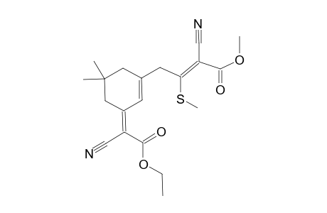(Z)-2-cyano-4-[(3Z)-3-(1-cyano-2-ethoxy-2-keto-ethylidene)-5,5-dimethyl-1-cyclohexenyl]-3-(methylthio)but-2-enoic acid methyl ester