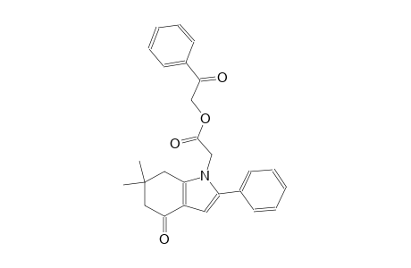 2-oxo-2-phenylethyl (6,6-dimethyl-4-oxo-2-phenyl-4,5,6,7-tetrahydro-1H-indol-1-yl)acetate