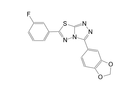 [1,2,4]triazolo[3,4-b][1,3,4]thiadiazole, 3-(1,3-benzodioxol-5-yl)-6-(3-fluorophenyl)-