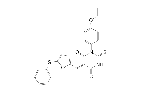 (5Z)-1-(4-ethoxyphenyl)-5-{[5-(phenylsulfanyl)-2-furyl]methylene}-2-thioxodihydro-4,6(1H,5H)-pyrimidinedione