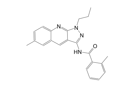 2-methyl-N-(6-methyl-1-propyl-1H-pyrazolo[3,4-b]quinolin-3-yl)benzamide