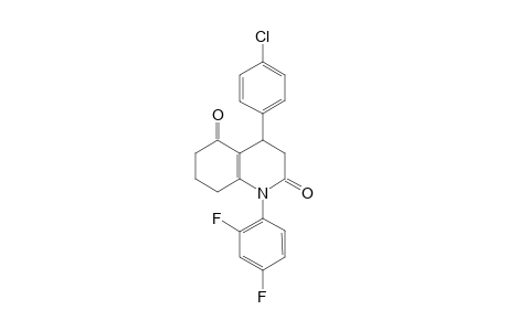 1-[2,4-bis(fluoranyl)phenyl]-4-(4-chlorophenyl)-4,6,7,8-tetrahydro-3H-quinoline-2,5-dione