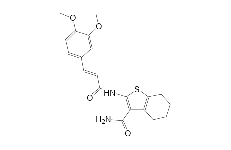 benzo[b]thiophene-3-carboxamide, 2-[[(2E)-3-(3,4-dimethoxyphenyl)-1-oxo-2-propenyl]amino]-4,5,6,7-tetrahydro-