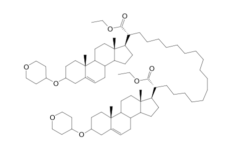 3-(Tetrahydropyranyloxy)-.alphe.(octyl)pregna-5-enoic acid ethyl ester dimer