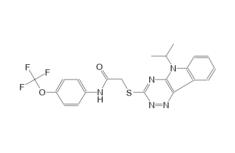 acetamide, 2-[[5-(1-methylethyl)-5H-[1,2,4]triazino[5,6-b]indol-3-yl]thio]-N-[4-(trifluoromethoxy)phenyl]-