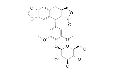 (7R,8E,8'R)-4-DEMETHYLDEOXYPODOPHYLLOTOXIN-4-O-BETA-D-GLUCOPYRANOSIDE