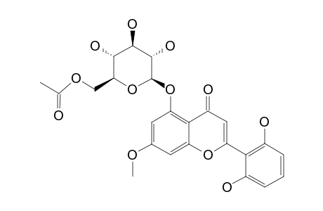 5,2',6'-TRIHYDROXY-7-METHOXYFLAVONE-5-O-BETA-D-(6''-O-ACETYL)-GLUCOPYRANOSIDE