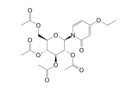 4-ethoxy-1-beta-D-glucopyranosyl-2(1H)-pyridone, tetraacetate