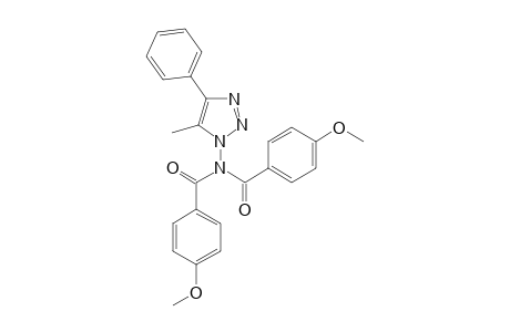 4-methoxy-N-(4-methoxybenzoyl)-N-(5-methyl-4-phenyltriazol-1-yl)benzamide