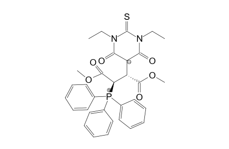 (2R*,3R*)-1,3-Diethyl-4,6-dioxo-2-thioxo-5-[2-(triphenylphosphonio)-1,2-bis(methoxycarbonyl)ethyl]tetrahydropyrimidin-5-ide