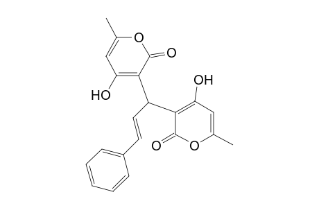 2H-Pyran-2-one, 3,3'-(3-phenyl-2-propenylidene)bis[4-hydroxy-6-methyl-